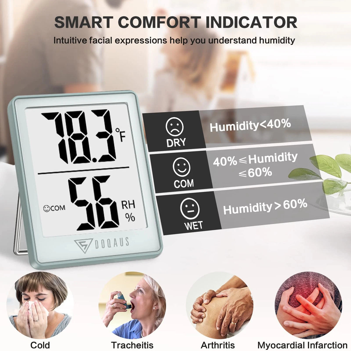 Digital Hygrometer Indoor Thermometer for Home Use
