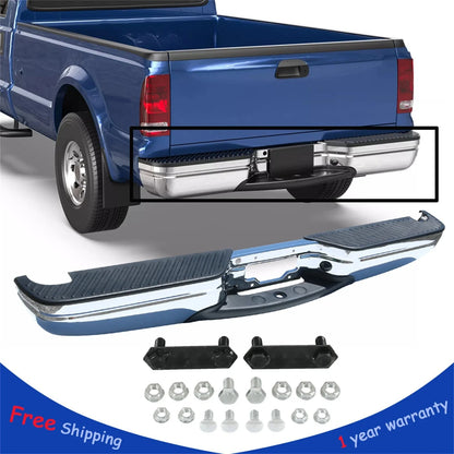 Chrome Rear Step Bumper for Ford F-150 F-250 (1997–2004)