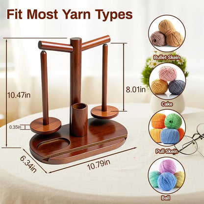 Wooden Yarn Holder for Crocheting and Knitting (2023–2023)