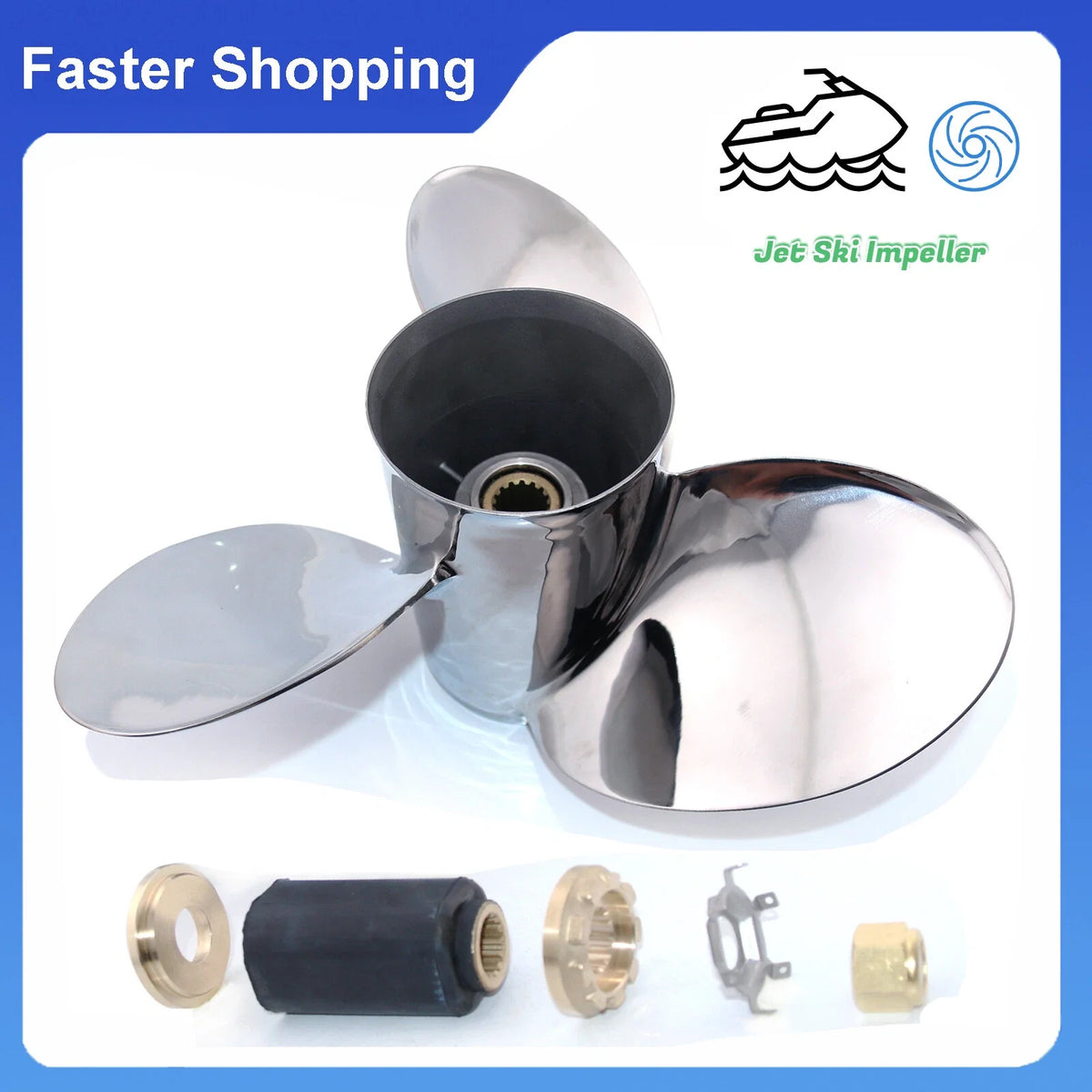 Stainless Propeller 15 5/8x23-RH for Mercury 250-400hp (2000–2023)