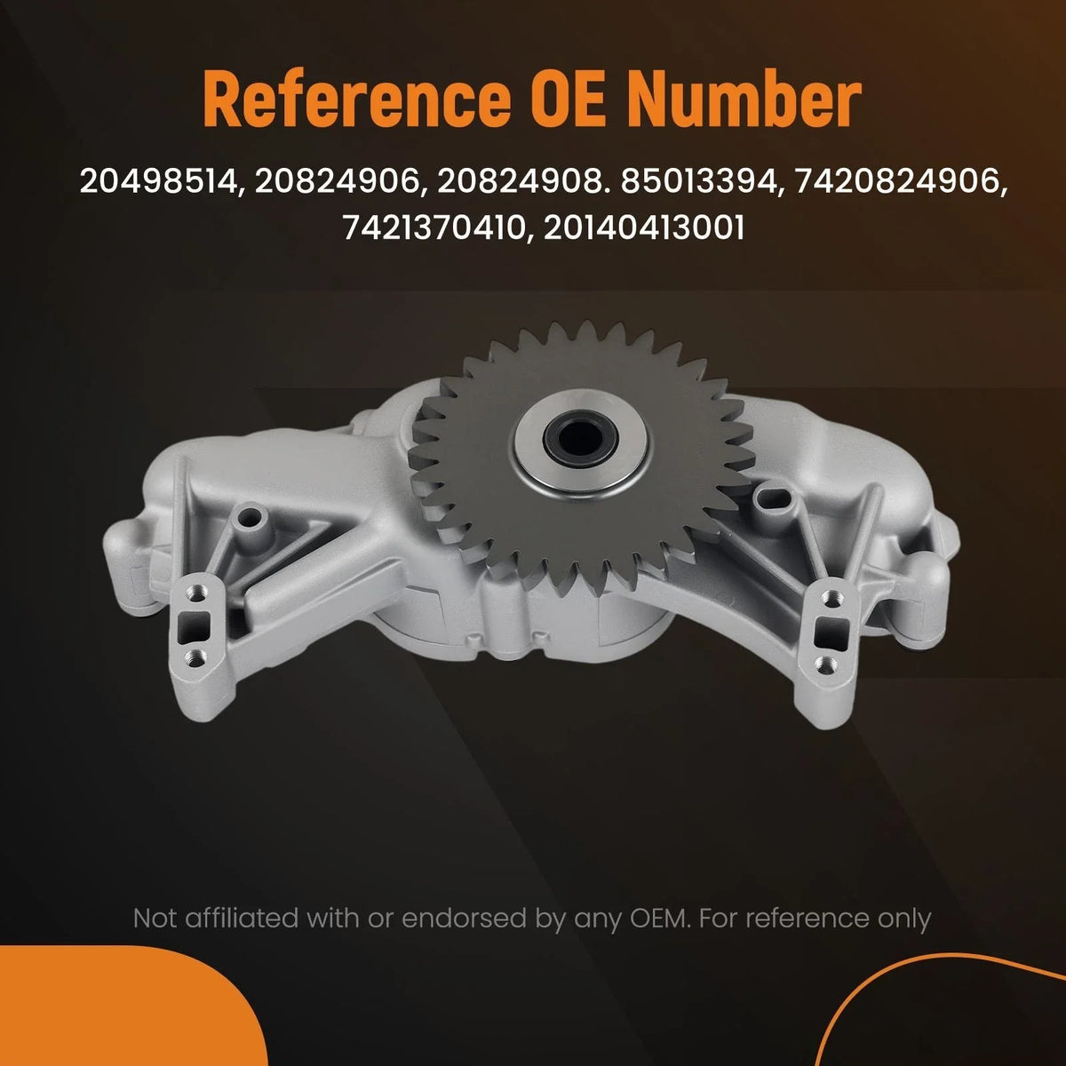 Aluminum Engine Oil Pump for Volvo D13 Mack MP-8 (2007–2023) 21736639 85013237