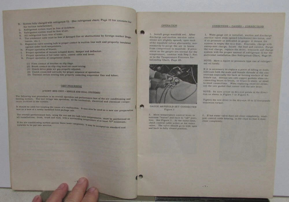 Air Conditioning Servicing Instructions Manual for Chrysler (1959)