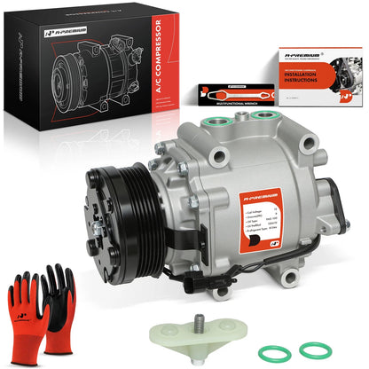 A/C Compressor w/ Clutch for Ford Five Hundred Freestyle (2005–2007) 5F9Z19703A, 5F9Z19V703A, 5F9Z19V703DA, 98569