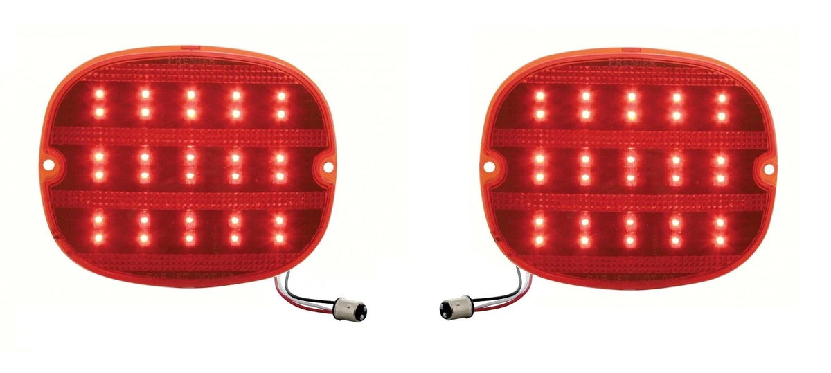 LED Tail Light Brake Lamp Lenses Left Right Pair for Chevy Corvette C4 (1990–1996)