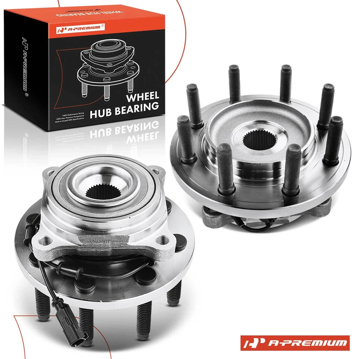 2X Front Wheel Hub & Bearing Assembly with ABS for Ram 2500 3500 (2003–2010)