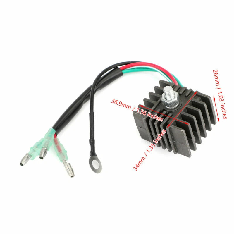 Rectifier for Yamaha 9.9-25 HP Outboard Motors (1984–2010) 664-81970-60, 664-81970-62