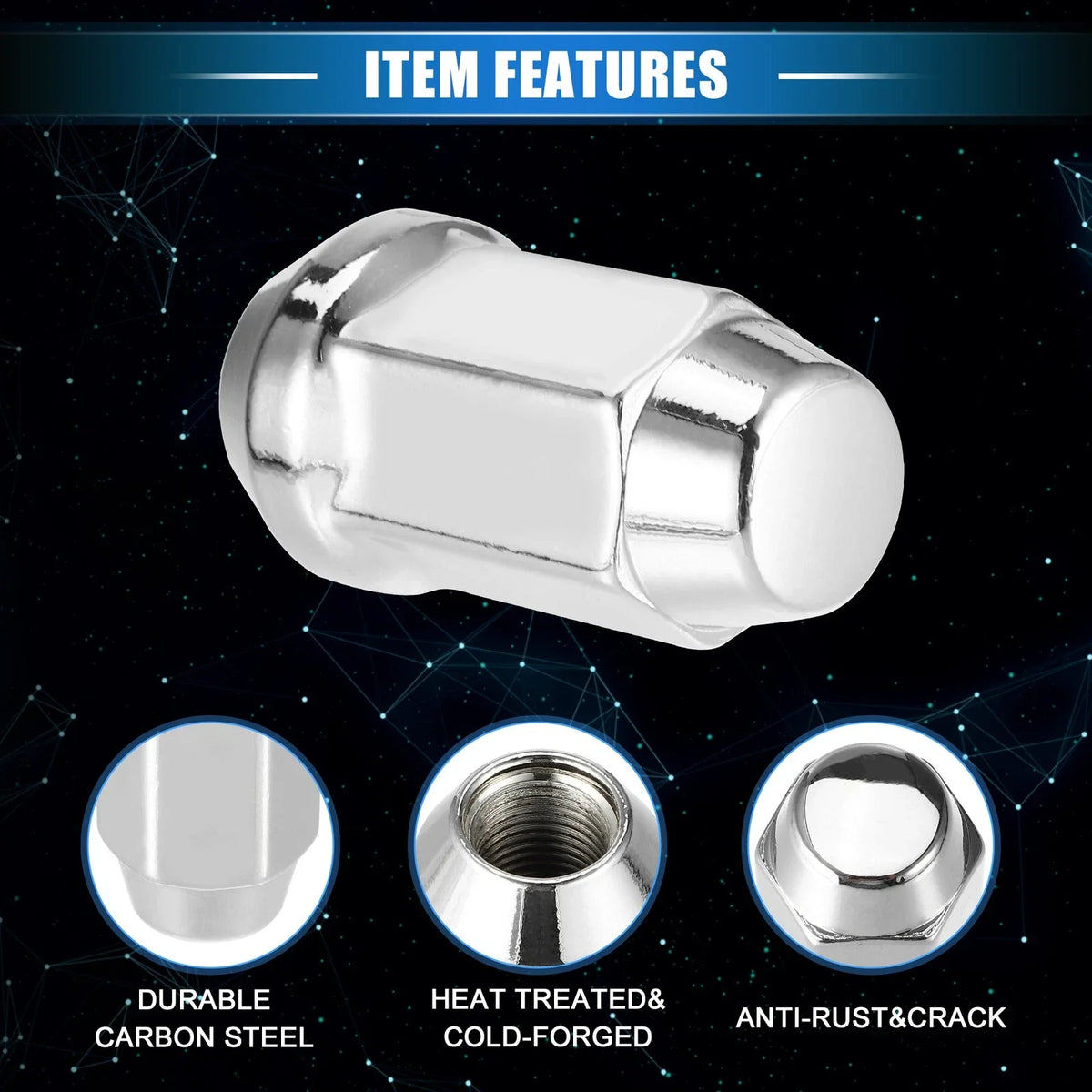 20 Pcs Wheel Lug Nuts for Ford Explorer, Lincoln MKS (1/2-20)