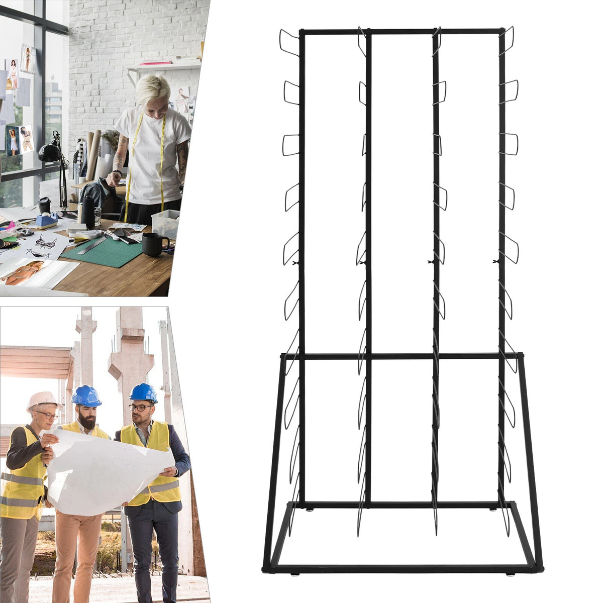 Vinyl Roll Storage Rack for Floor Organizer (40 Shelves)