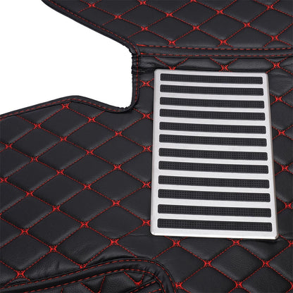 Set of 4 Waterproof Floor Mats for BMW 5 Series F10 E60 (2004–2017) Black+Red