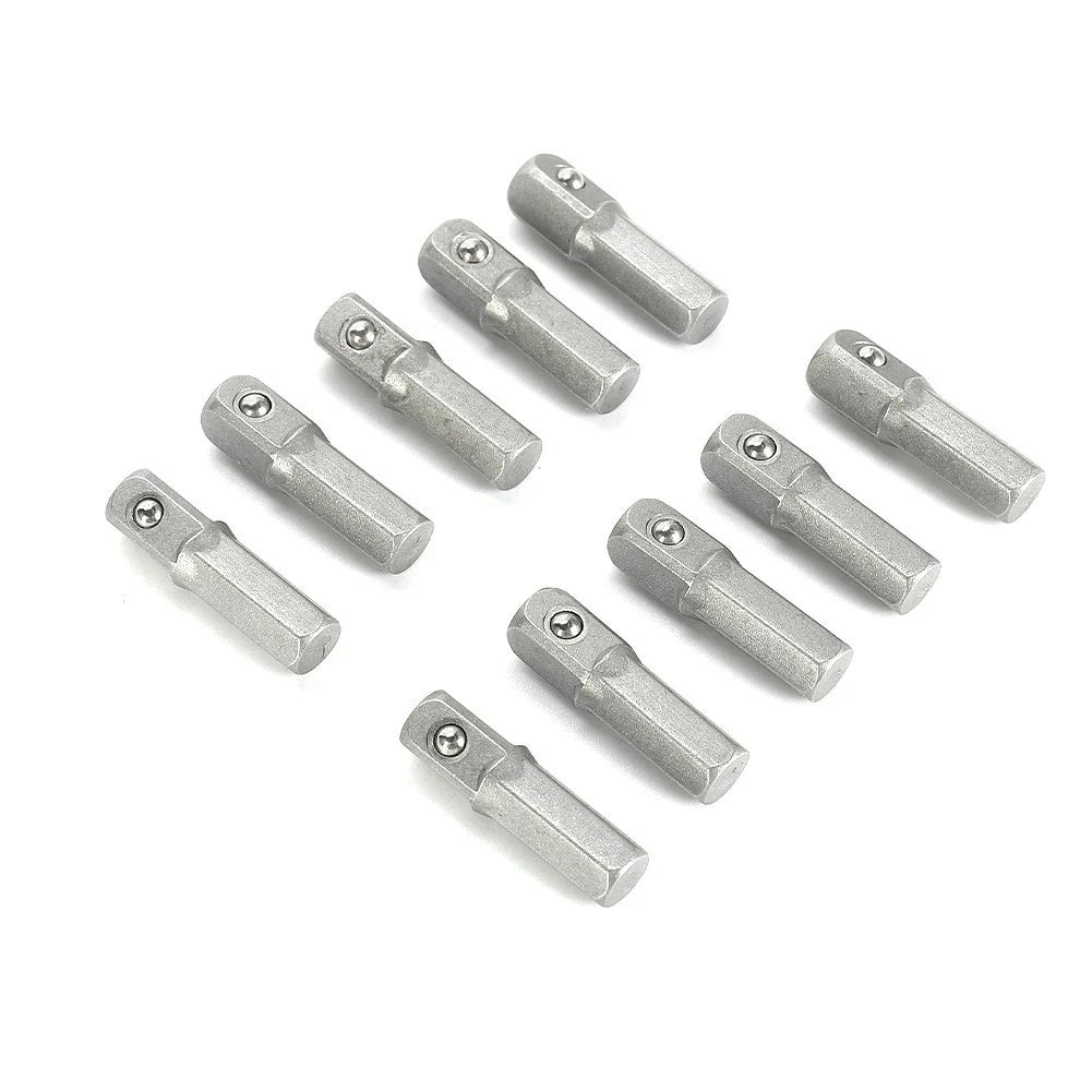 Socket Adapter Converter 25mm 1/4" Hex to 1/4" Square Drive