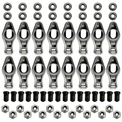 16x Steel Roller Rocker Arms 1.6 Ratio w/Nuts for Small Block Chevy