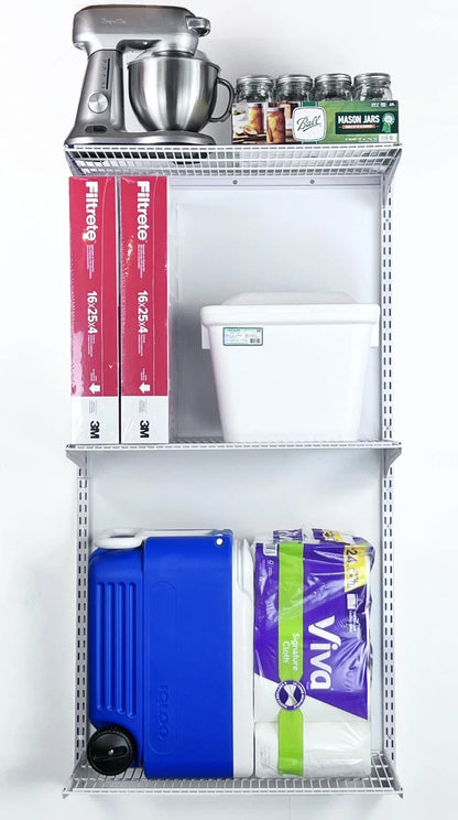3 Tier Wire Shelving Unit 375 lb Load Capacity 33" W for Home Garage