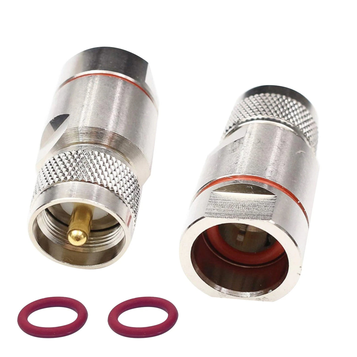 2Pcs PL259 UHF Male Connector for 1/2" Corrugated Coax Cable