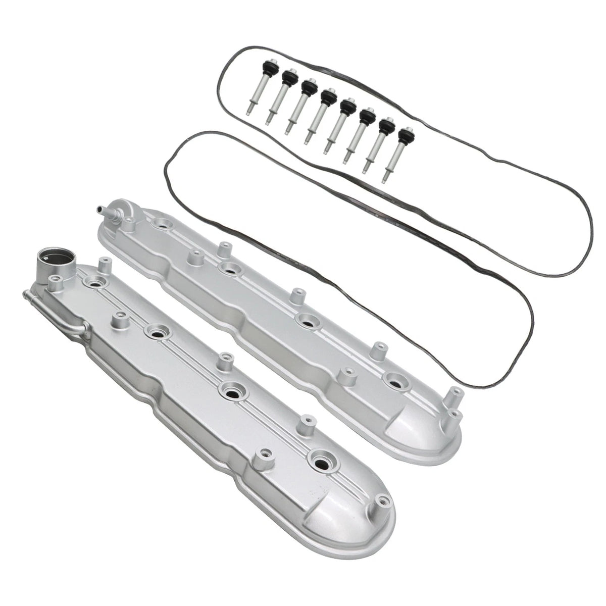 Set of 2 Valve Covers for GM Chevy LS LS3 4.8 5.3L 6.0L 6.2L (12637684, 12642655)