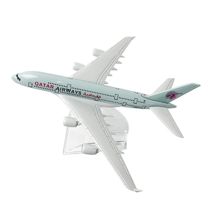 1:400 A380 Qatar Airways Airplane Model Alloy Simulation Aircraft Ornament