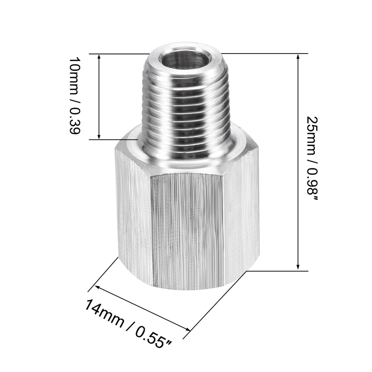 1/8" NPT Male to 1/8" NPT Female Pipe Fitting Reducer Adapter