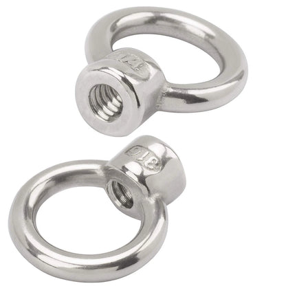 4X Stainless Steel 316 Lifting Eye Nut 1/4" UNC for Automotive