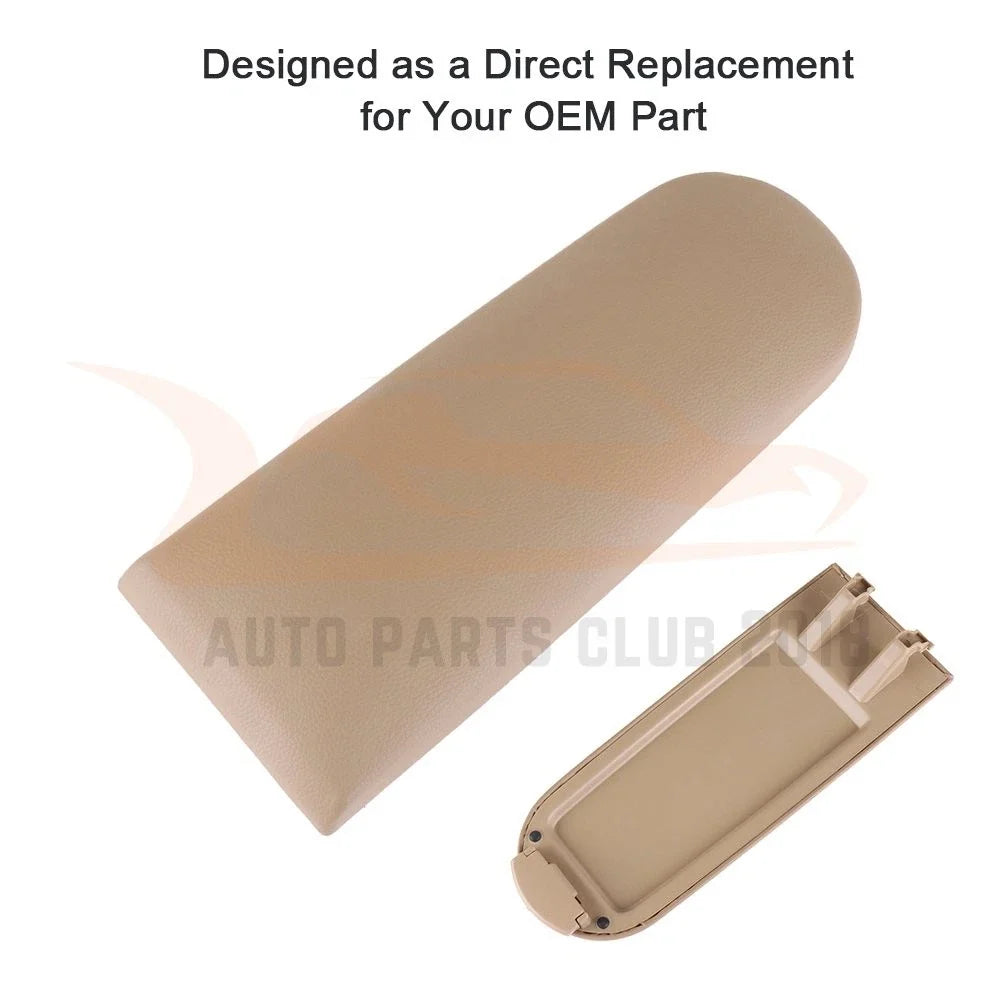 Beige Leather Armrest Lid Cover for VW Jetta R32 MK4 Beetle (1999–2009)