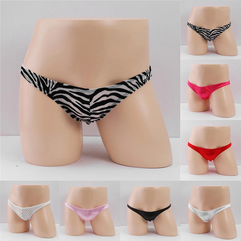Men's Breathable Satin Low Rise Briefs Underwear