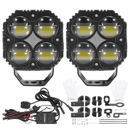 120W LED Auxiliary Spotlight for Motorcycle ATV UTV Pickup (IP67)