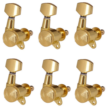 6R Inline Locking Tuning Pegs for Guitar - Gold Machine Heads