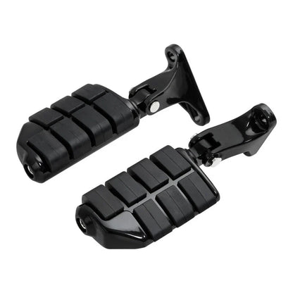 Set of 2 Black Rear Passenger Footpeg Pegs for Harley Touring (1993–2025)