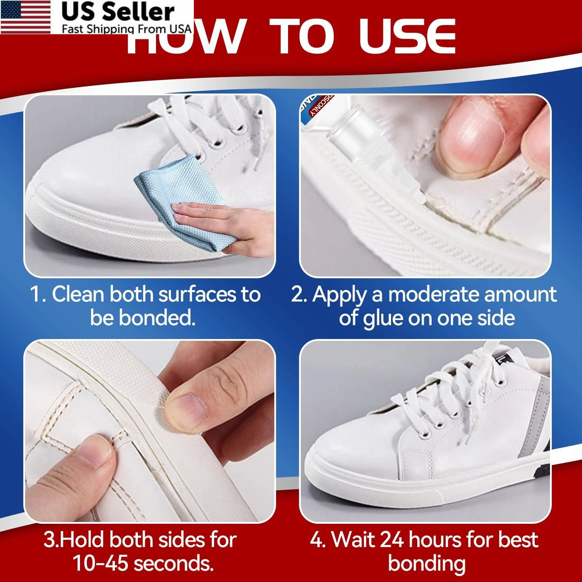 Shoe Glue 30g for Sole Repair - Strong Adhesive Clear