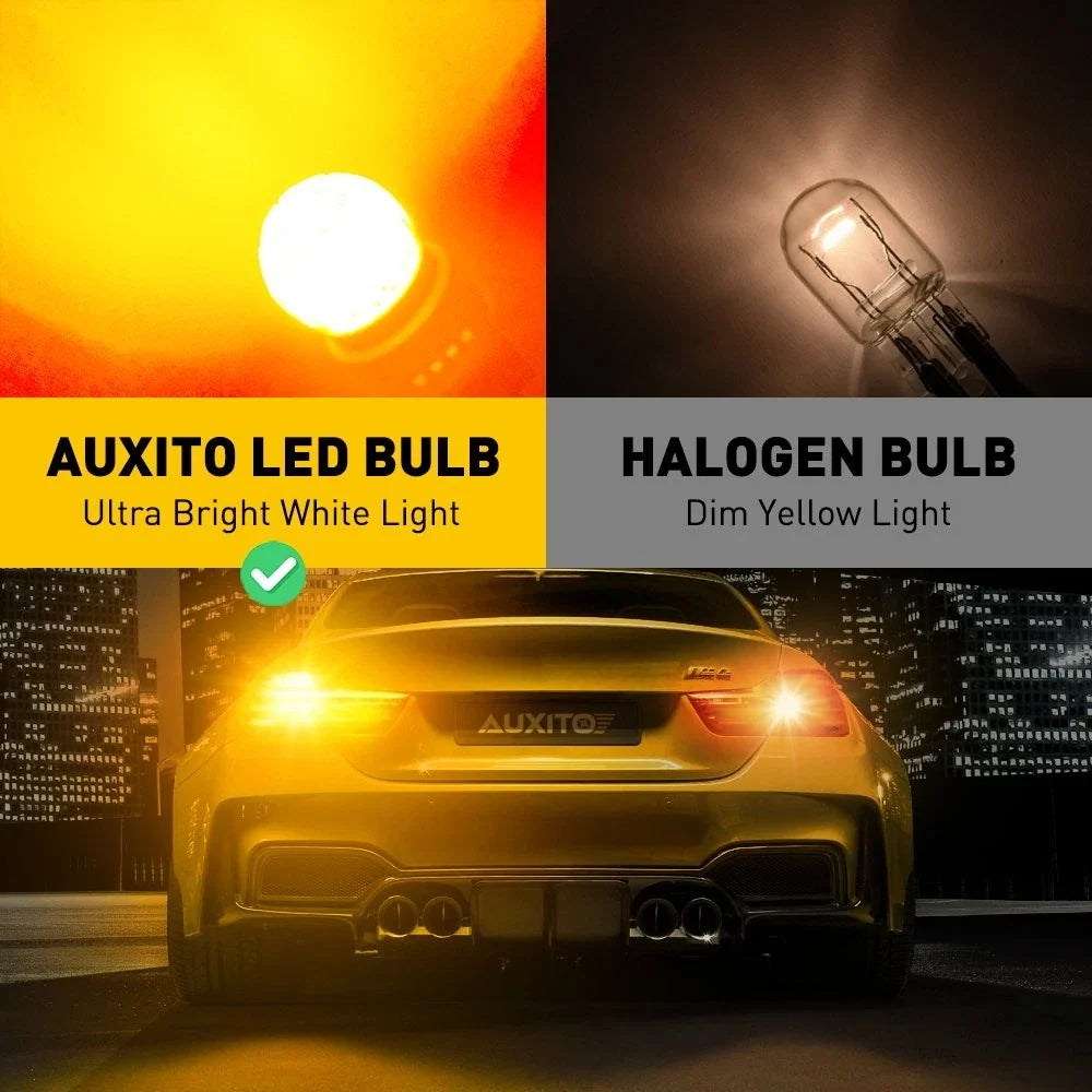 2X Amber LED Turn Signal Light Bulb for AUXITO 7440 7443 580 W21W
