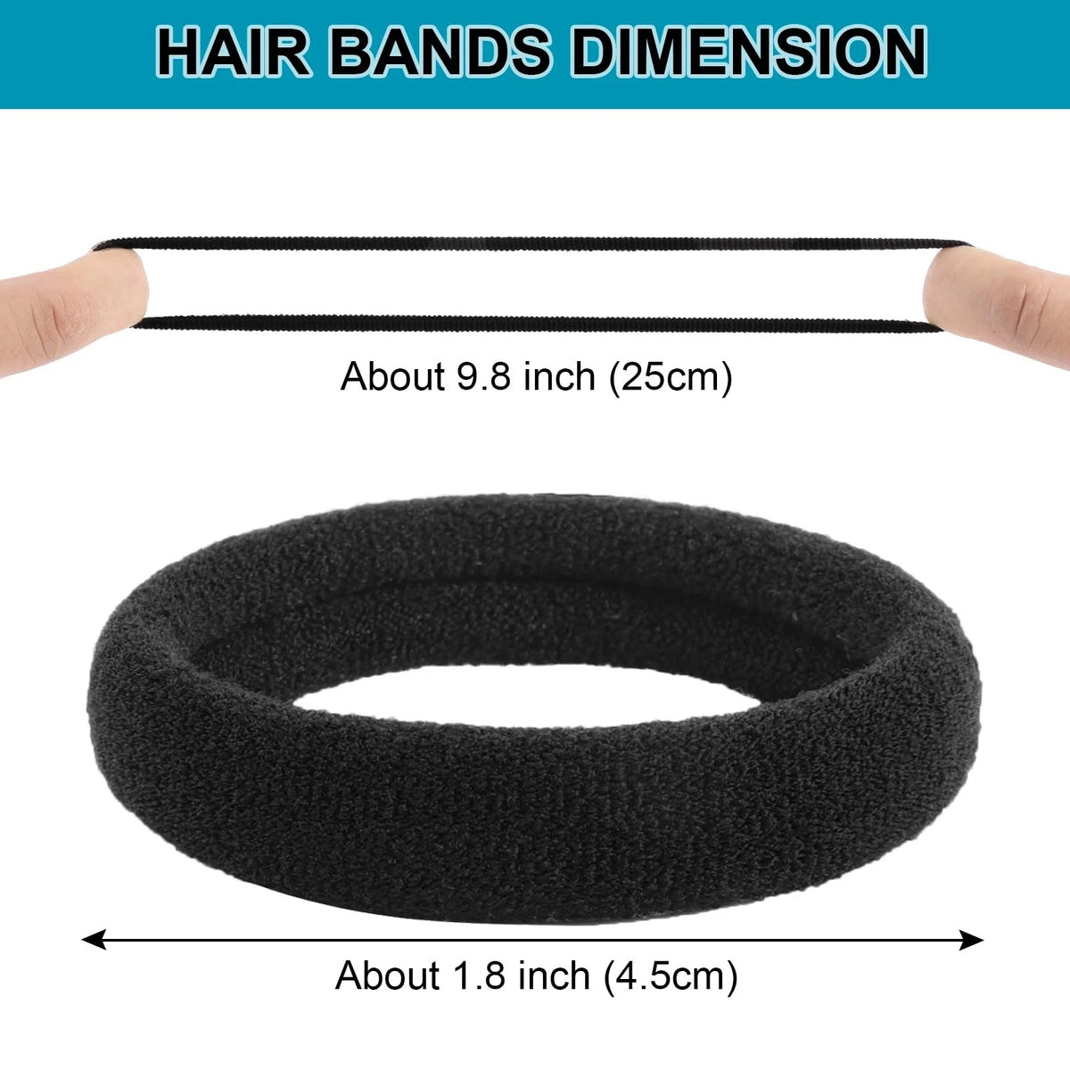 120PCS Black Elastic Hair Ties for Women Girls Ponytail Holders