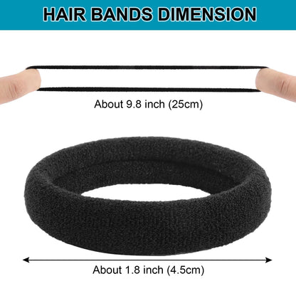 120PCS Black Elastic Hair Ties for Women Girls Ponytail Holders