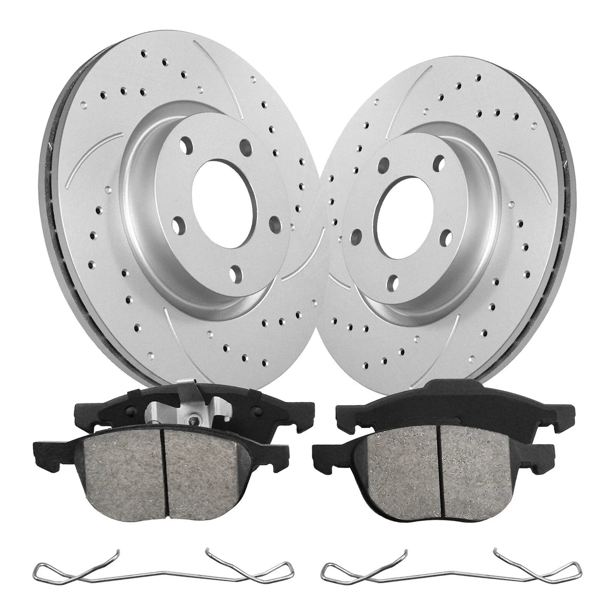 Front Disc Brake Rotors + Brake Pads for Mazda 5, Mazda 3 (2006–2012)