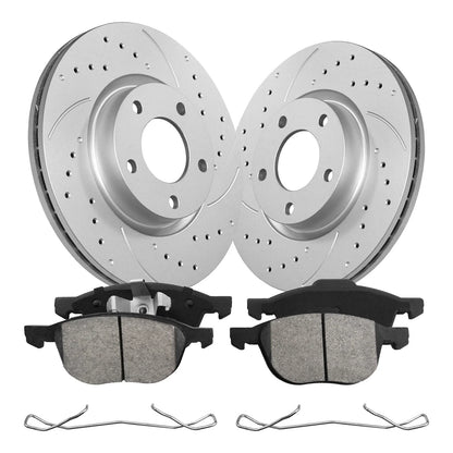 Front Disc Brake Rotors + Brake Pads for Mazda 5, Mazda 3 (2006–2012)
