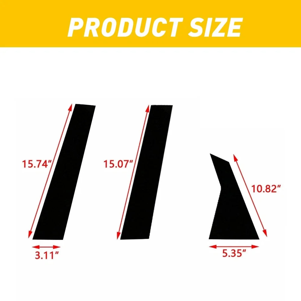 Set of 6 Pillar Posts for Honda Civic Sedan (2016–2021) Door Trim Cover