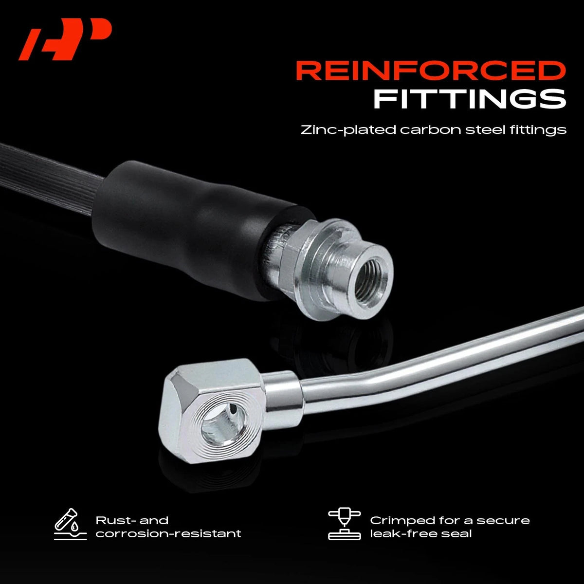 Front Left Brake Hydraulic Hose for Chevy Tahoe, GMC Yukon (1992–2000) - 15567800, 22111728, 22163392, 2201078