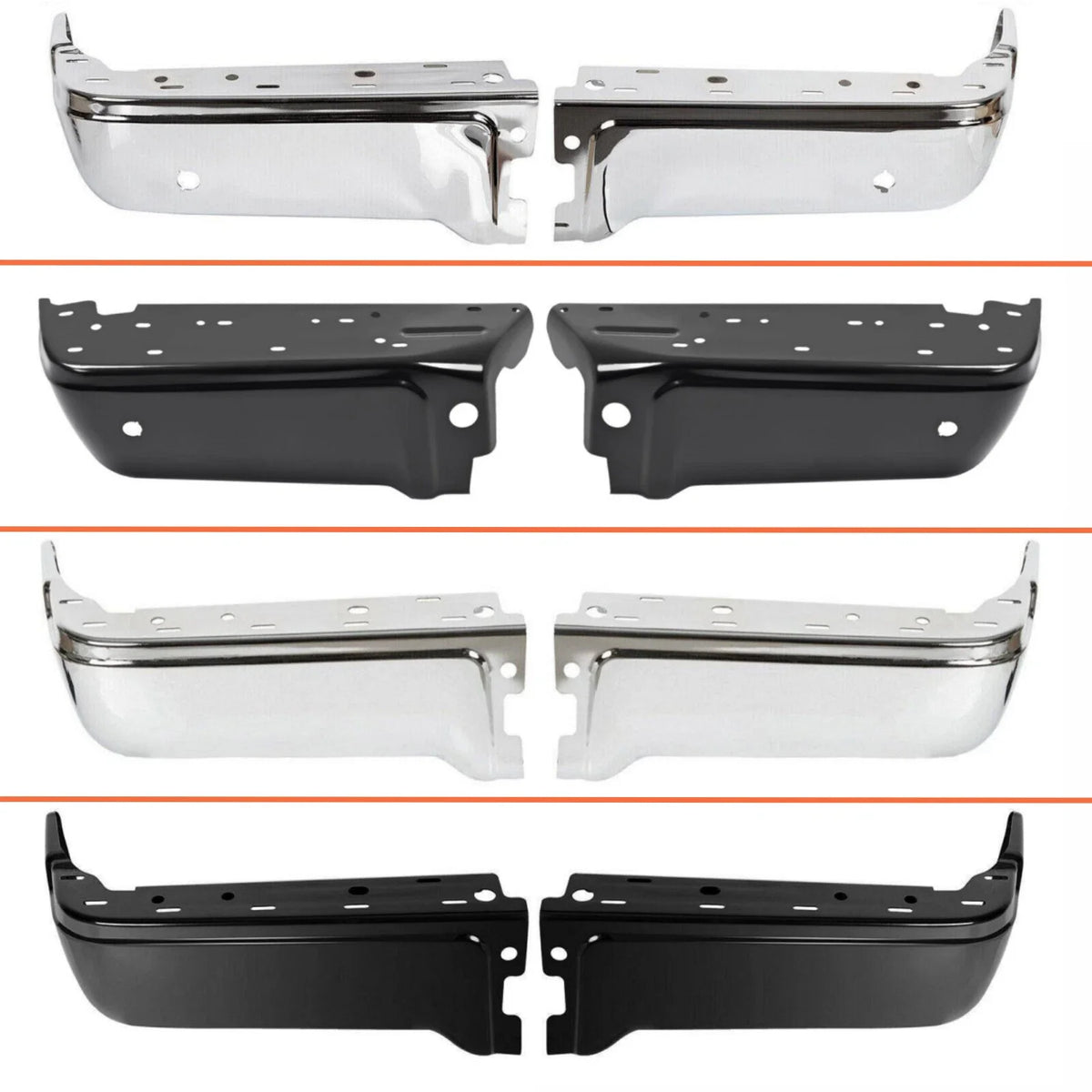 Rear Step Bumper End Face Bar for Ford F150 F250 (2009–2014)