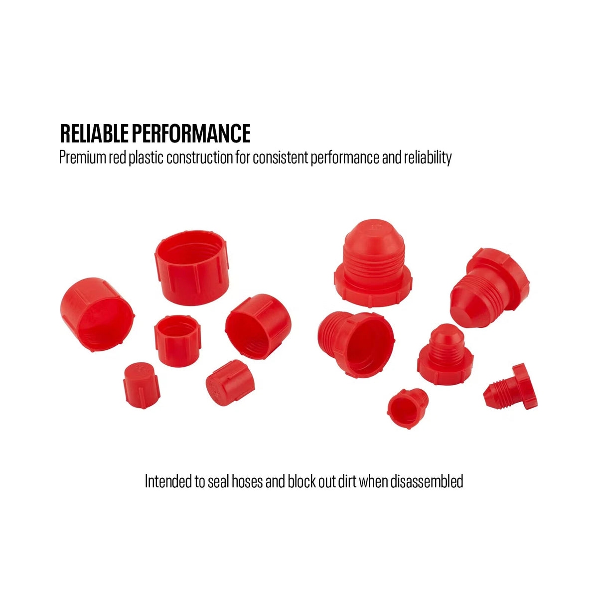 72-Piece Plastic AN Flare Fitting Cap and Plug Kit - 91009450