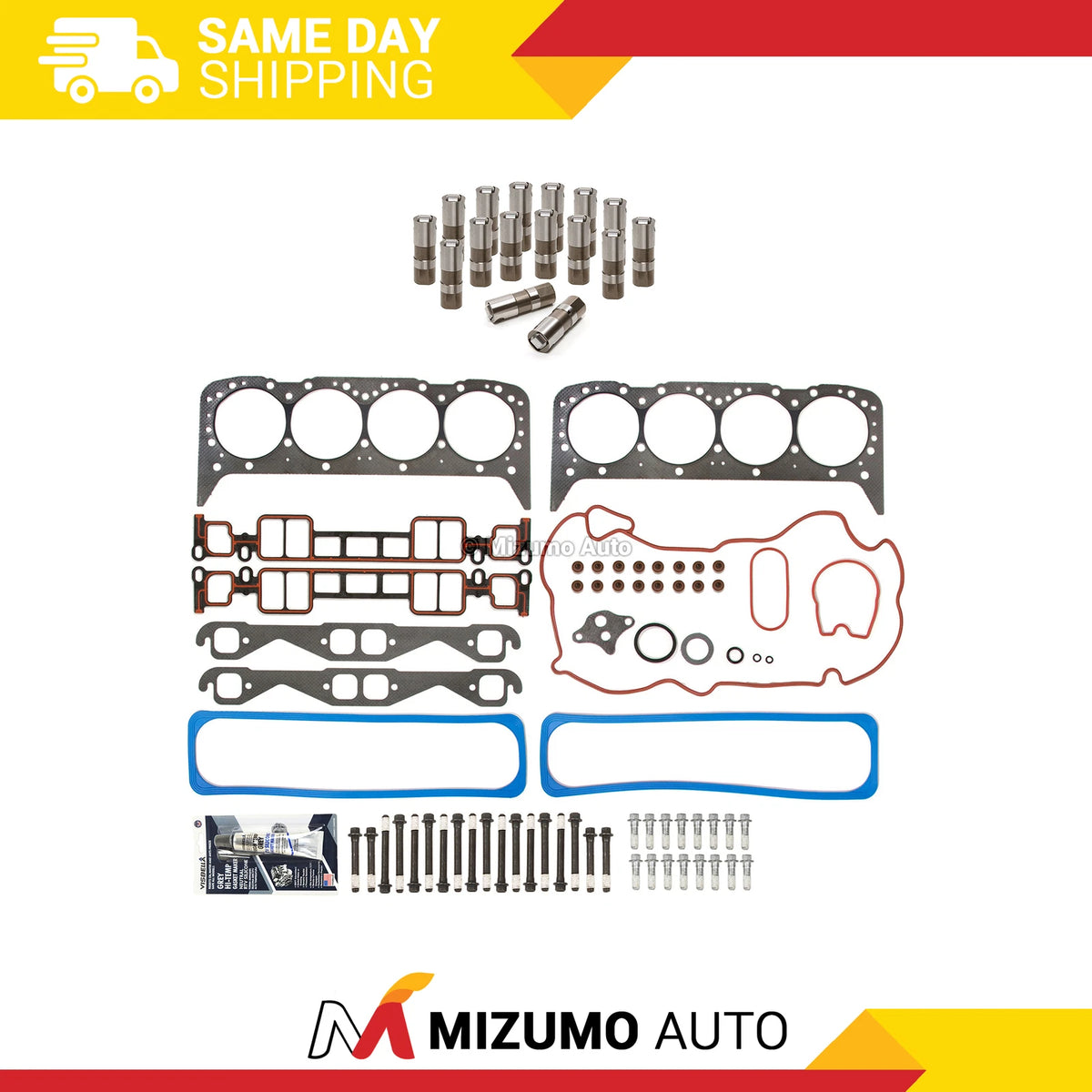 Head Gasket Set with Bolts for Cadillac GMC Chevy V8 5.7 (1996–2002) MA-5741116736, HS7733PT-16, ES72856