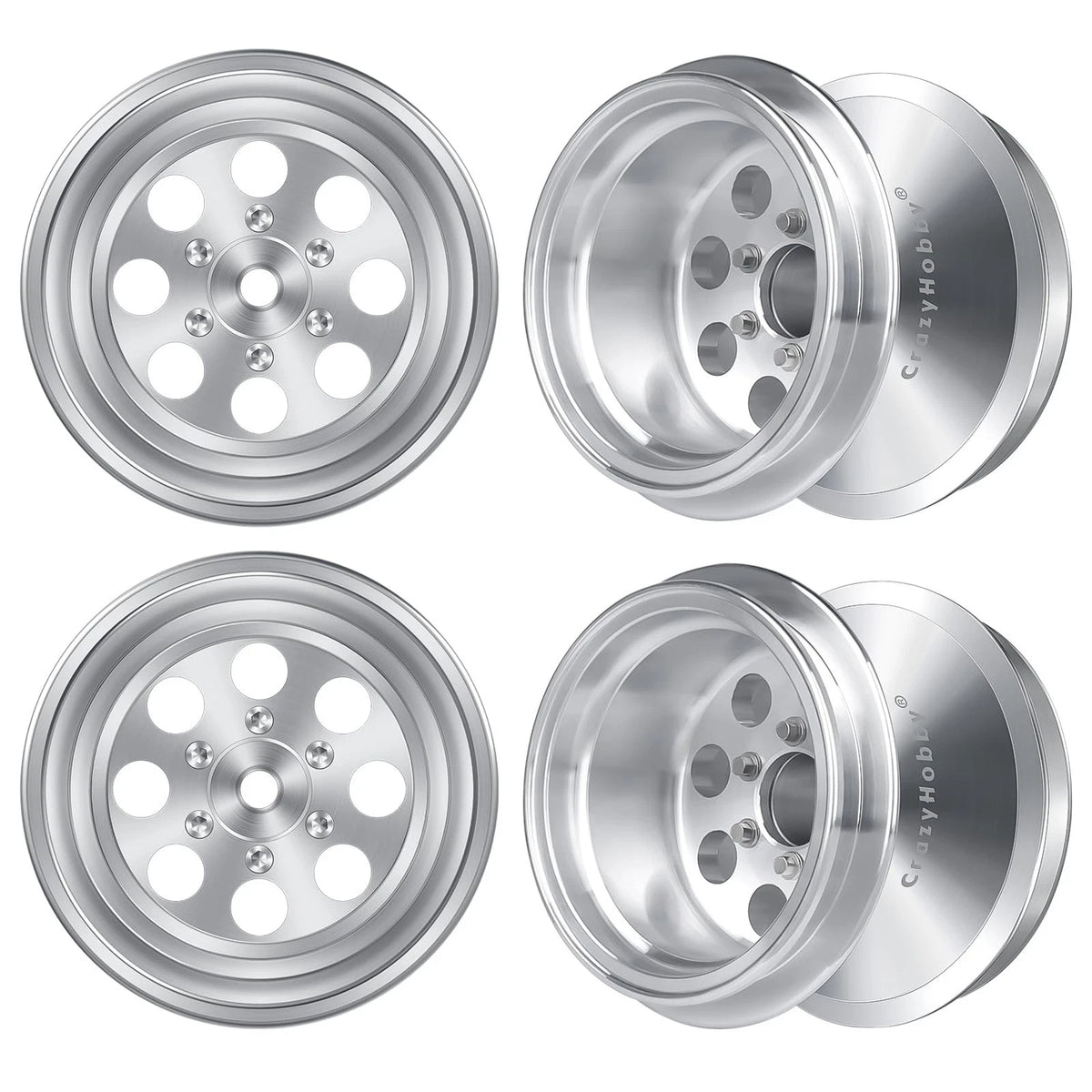 1.3' Aluminum Deep Dish Wheel Rims for