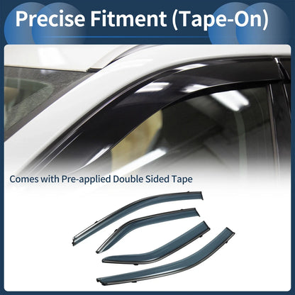 Set of 4 Window Deflectors for Toyota Camry (2012–2017) - Black Vent Visors
