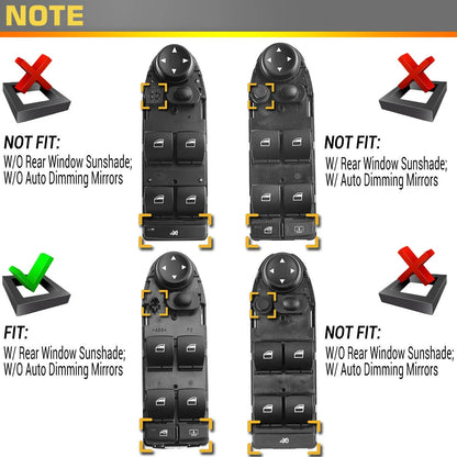 Front Left Power Window Switch for BMW 528i 528xi 535i 535xi 550i M5 (2008–2016) 61319122112