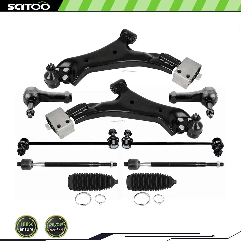 10x Front Lower Control Arm Ball Joint Tie Rod End Sway Bar for Saturn Vue (2008–2009)