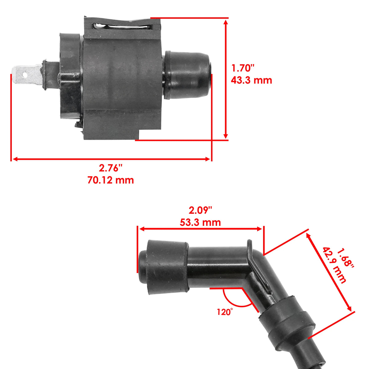Ignition Coil for Honda 200 SX TRX200SX (1986–1988) KL1381IC106SD