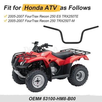 Handlebar for Honda Recon 250 TRX250TM 250TE 2005–2007 53100-HM8-B00
