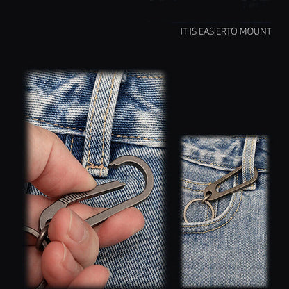 Titanium Alloy Car Keychain for Universal Use (Portable Carabiner)