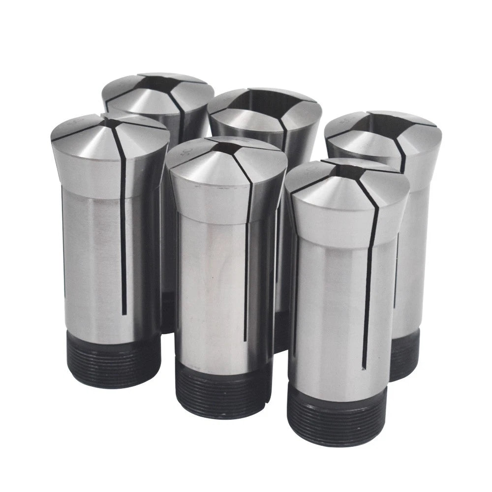 6 Pcs 5C Square Collets Set for Precision Machining (1/4, 5/16, 3/8, 1/2, 5/8, 3/4)