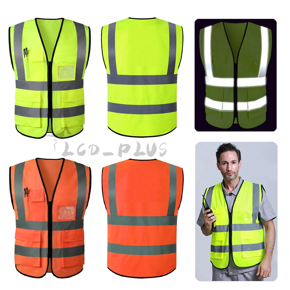 Reflective Safety Vest for Construction Site Work