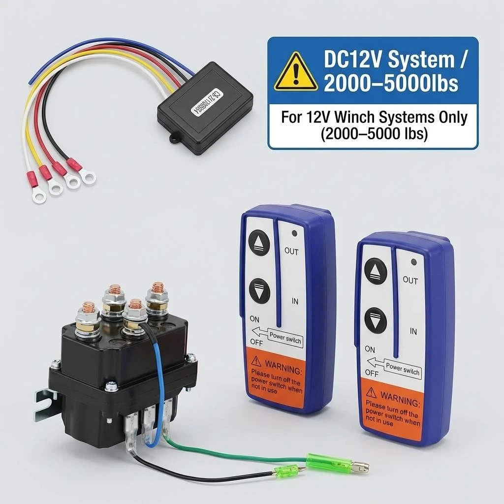 Wireless Remote Control Winch Kit for 12V Vehicles (2010–2023)