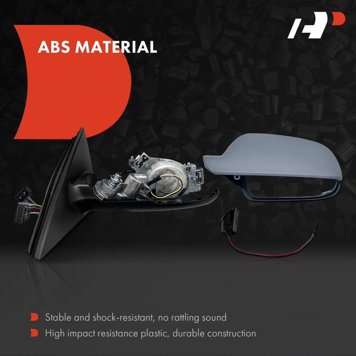 A-Premium Pair Power Mirrors for Audi A4 Quattro (2010–2011) 8K1857410AJ01C, 8K0949102D
