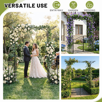 7 FT Metal Arch Stand for Outdoor Garden Party Decoration