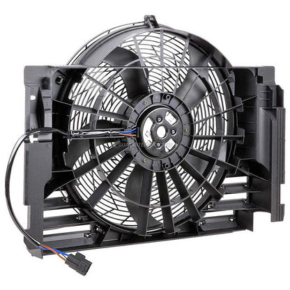 Condenser Side Cooling Fan Assembly for BMW X5 (2000–2006) 19-20015AN, 11920015-101, 11920015-102